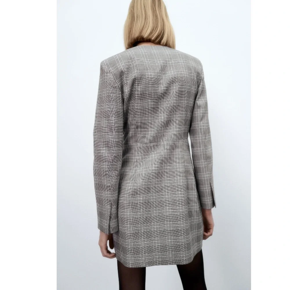 NEW! Zara Plaid Blazer Dress - Picture 3 of 13